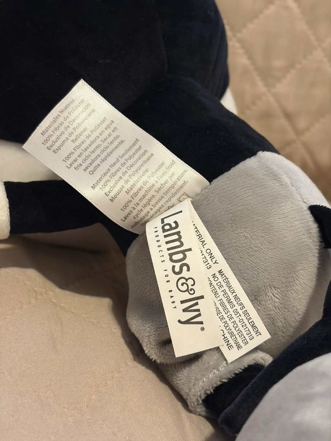 Disney Baby Mickey Mouse Black White Plush by Lambs & Ivy - photo 3