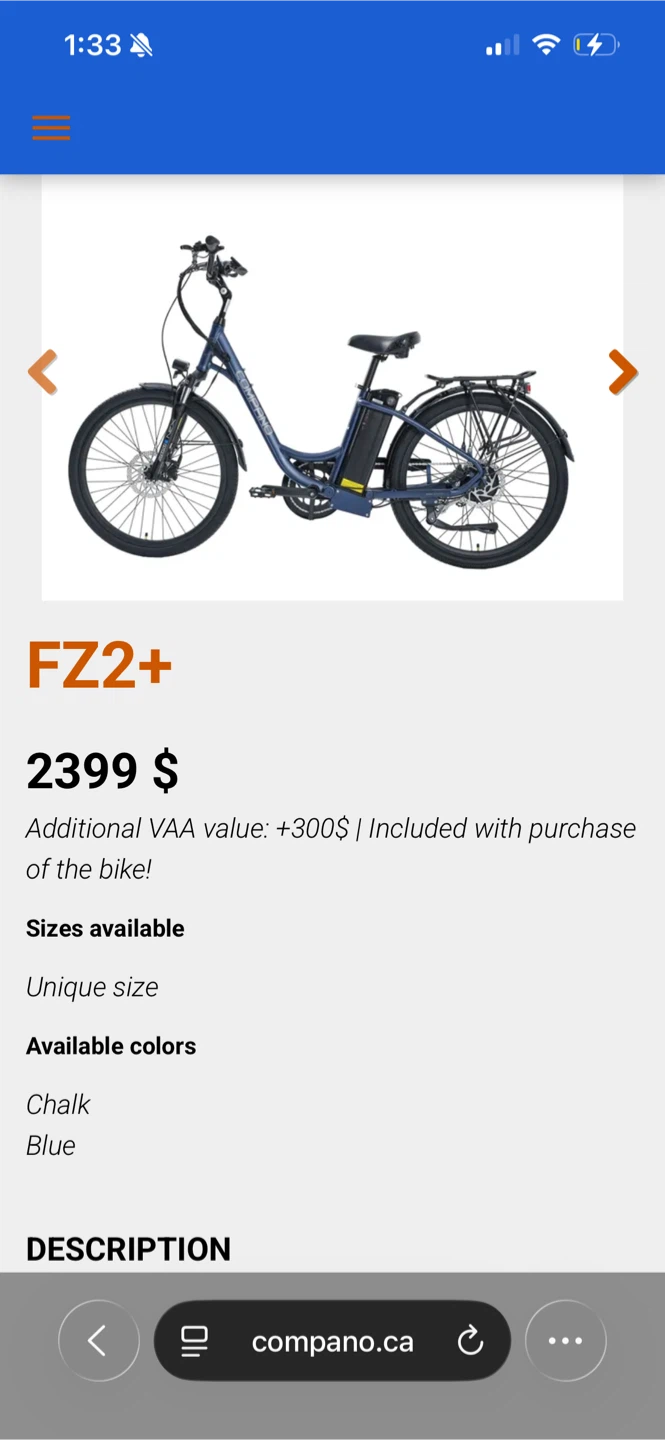New Compano FZ2 Electric Bike - photo 2