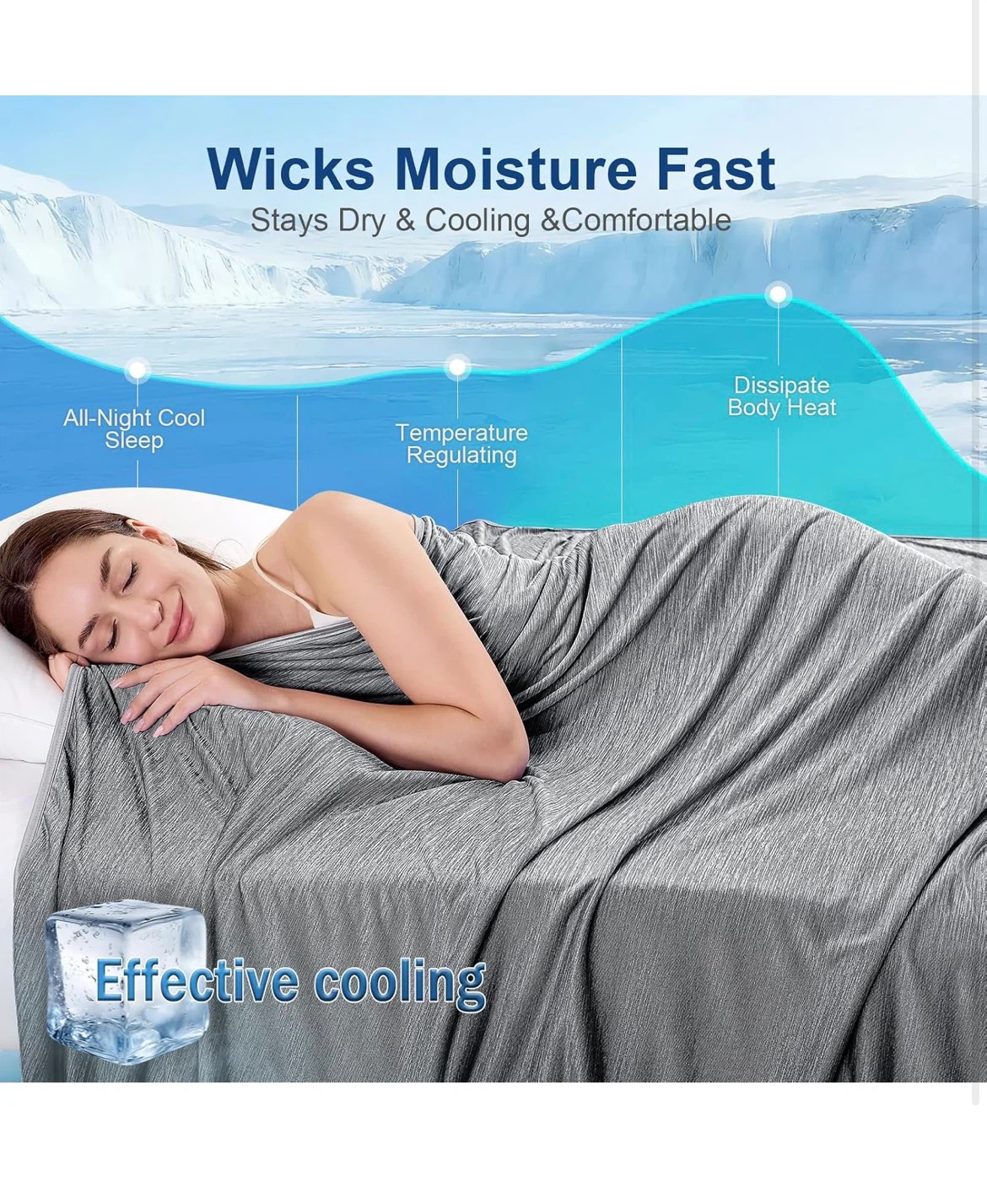 Light Grey KING Cooling Blanket - photo 3