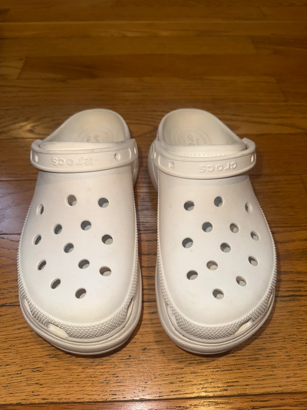 White Crocs Platform Clogs - photo 2