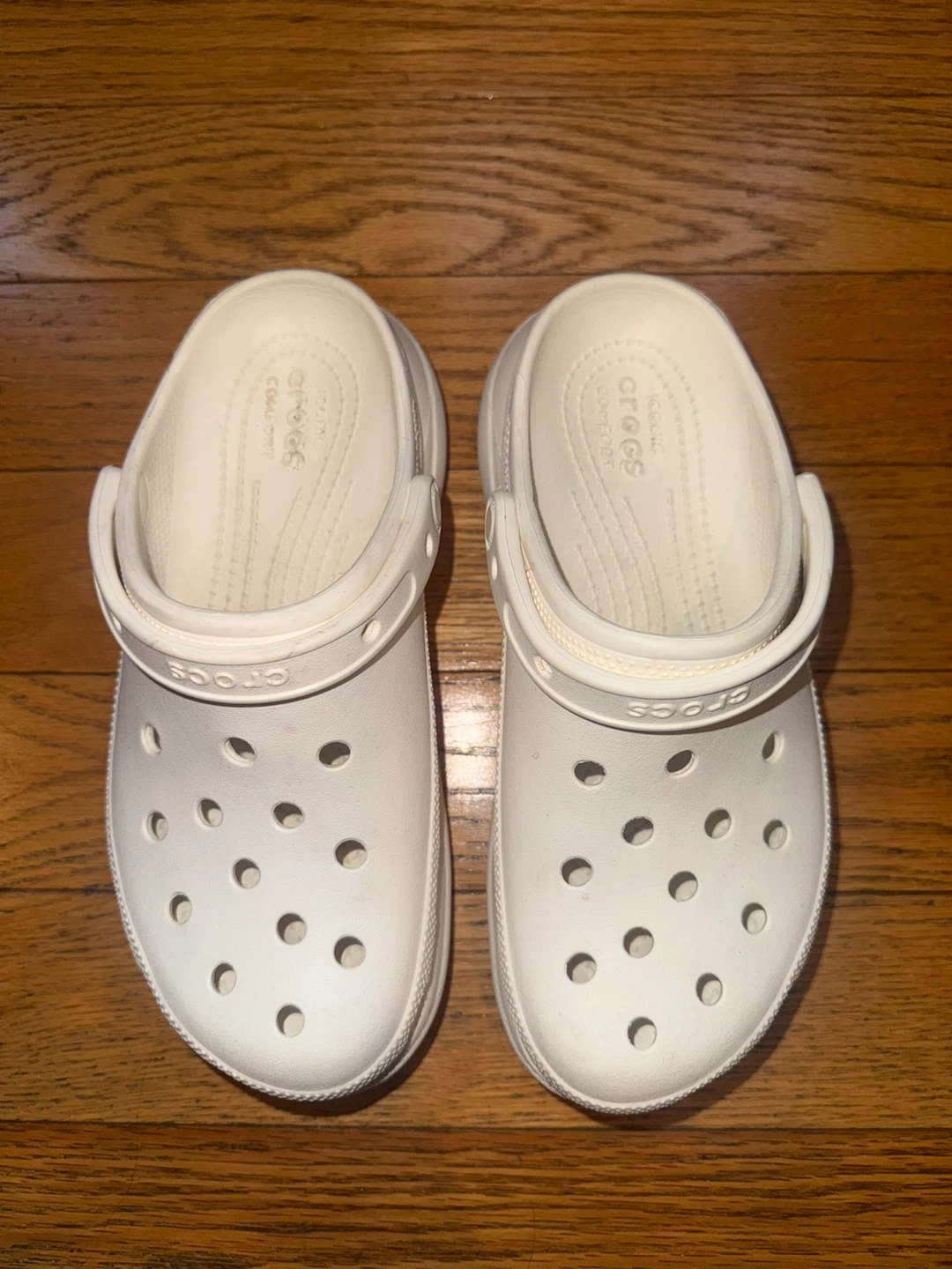 White Crocs Platform Clogs - photo 3