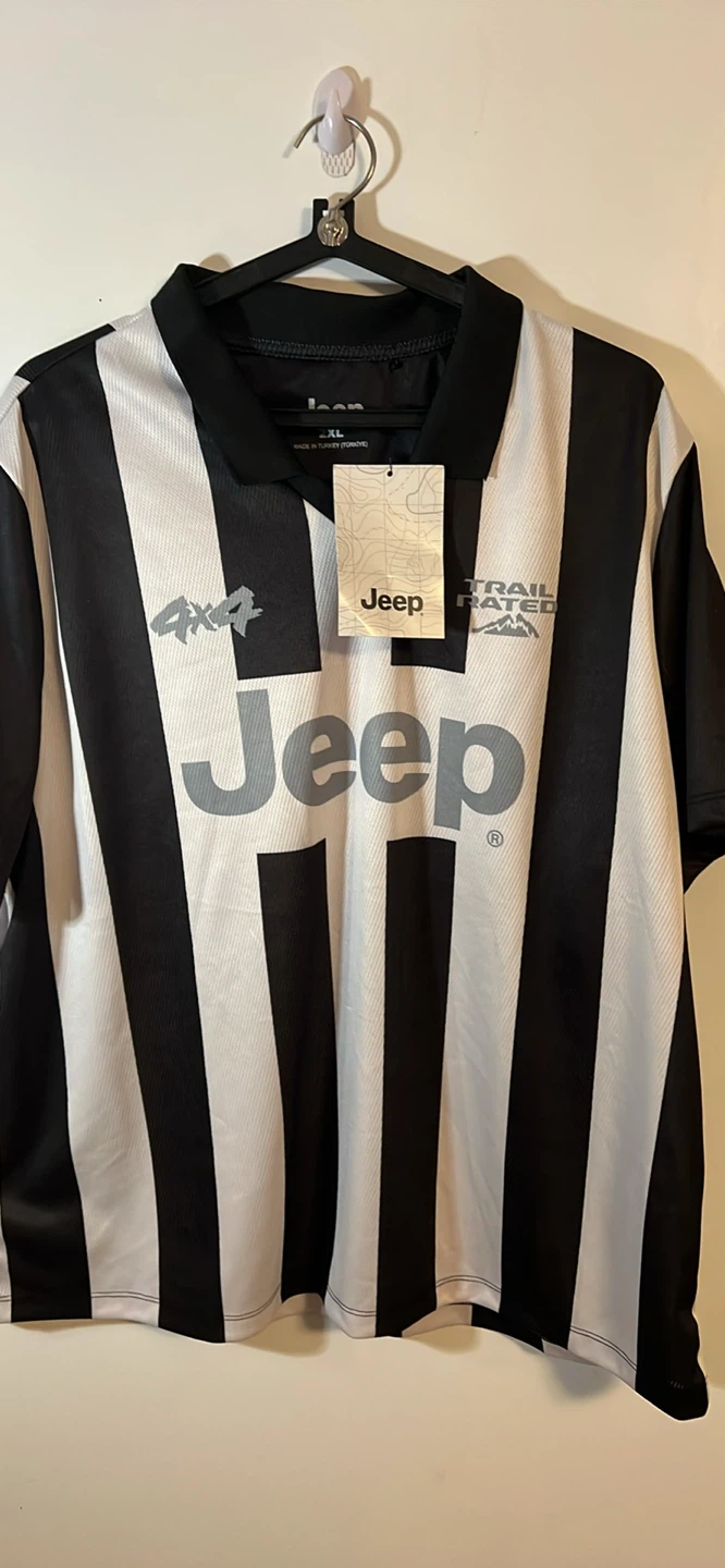 New Jeep Trail Rated Polo Shirt Black White