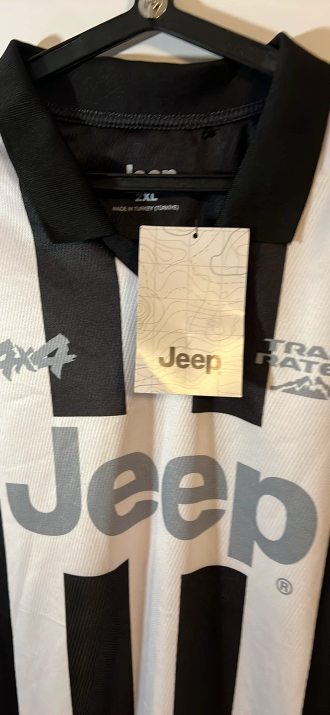 New Jeep Trail Rated Polo Shirt Black White - photo 3