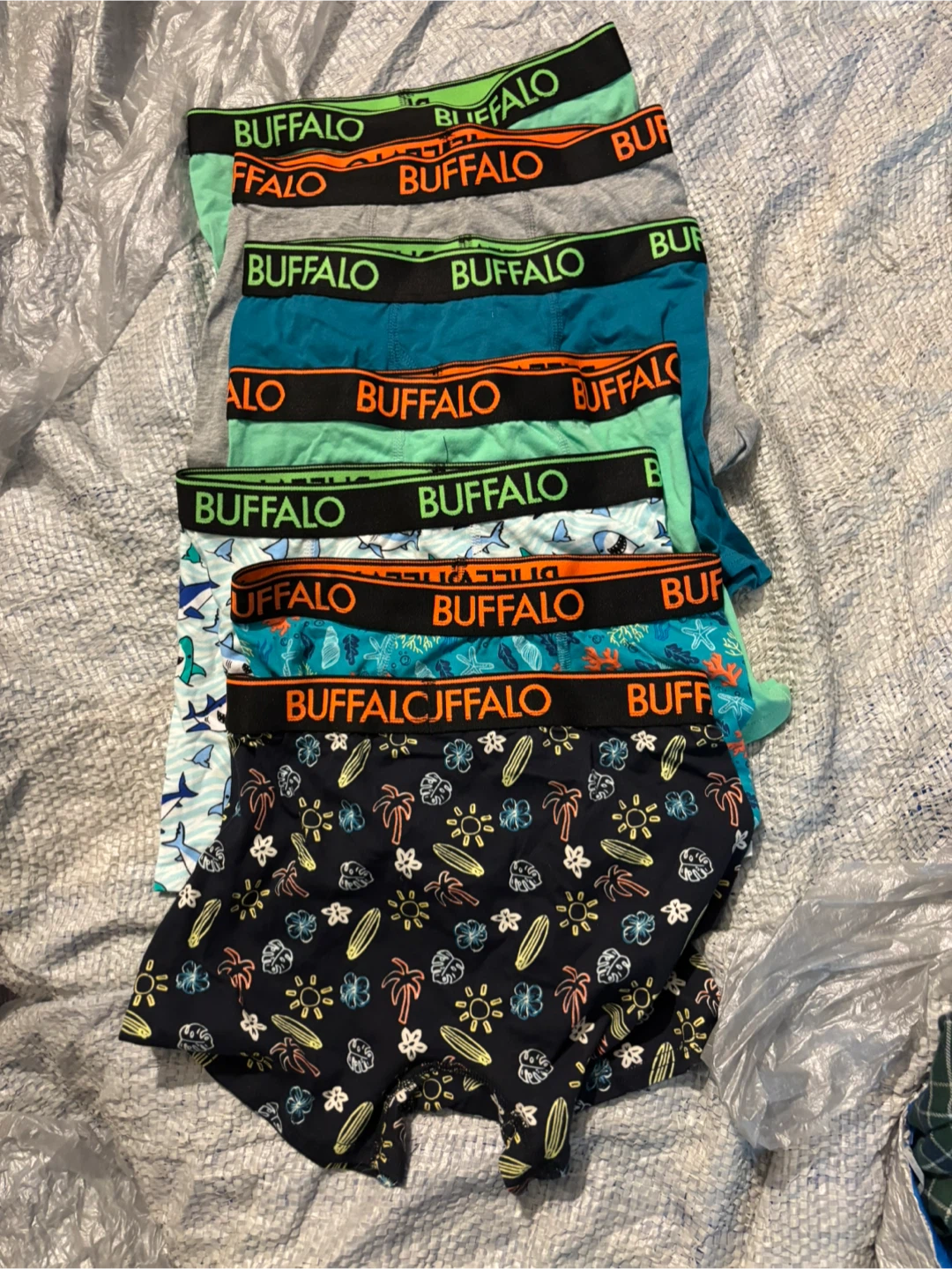 NWOT boys 7pc Buffalo David Bitton Boxer Briefs Size L/G 12-14