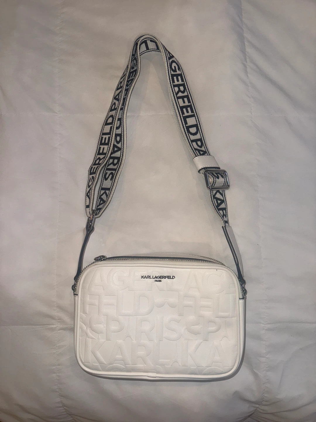 Karl Lagerfeld Paris White Crossbody Bag