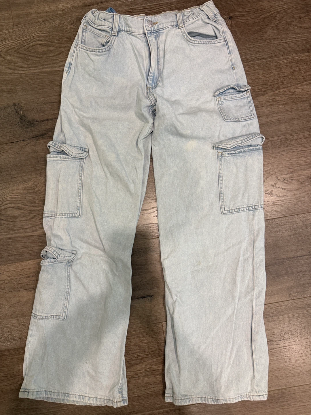 H&M Wide Leg Cargo Jeans Girls size 13-14