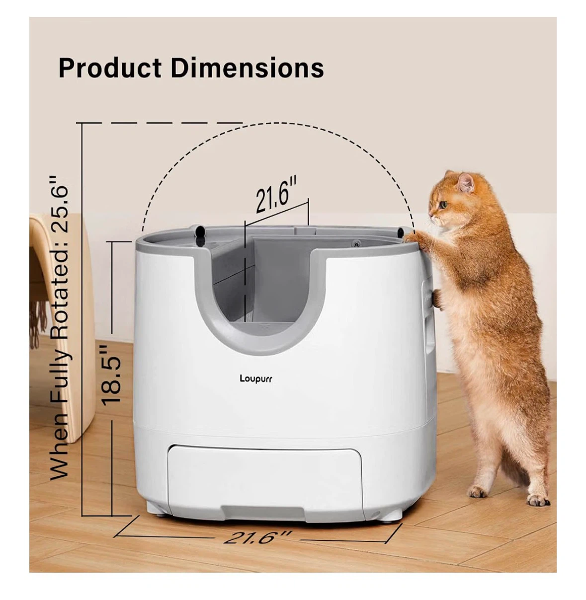 Loupurr L1 Automatic Cat Litter Box and Ramp - photo 5