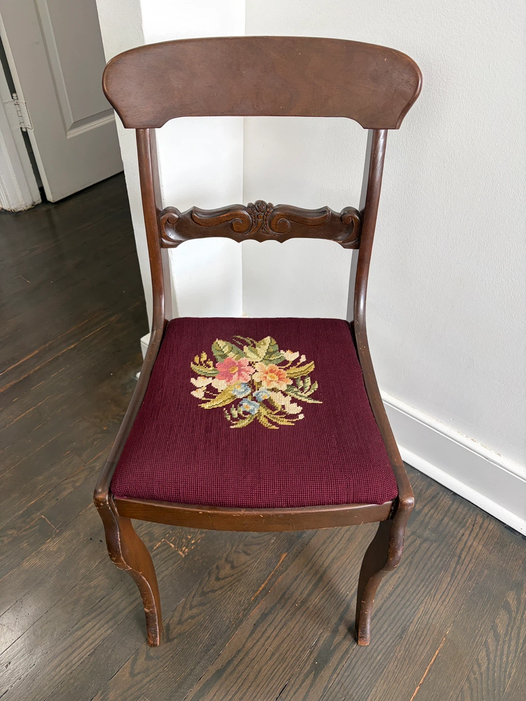 Vintage Needlepoint Chair