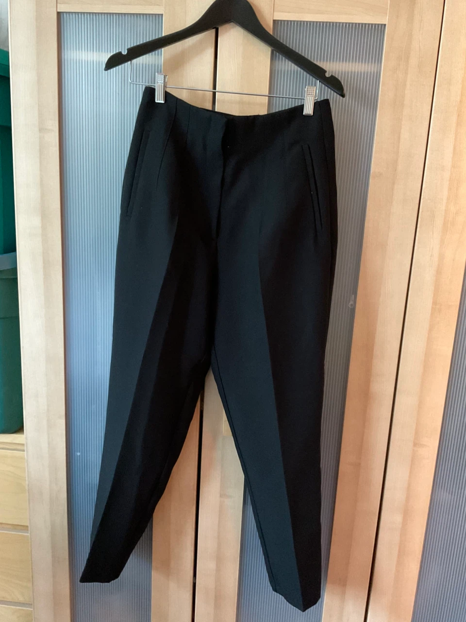 Zara Black High-Waisted Tailored Trousers Size L