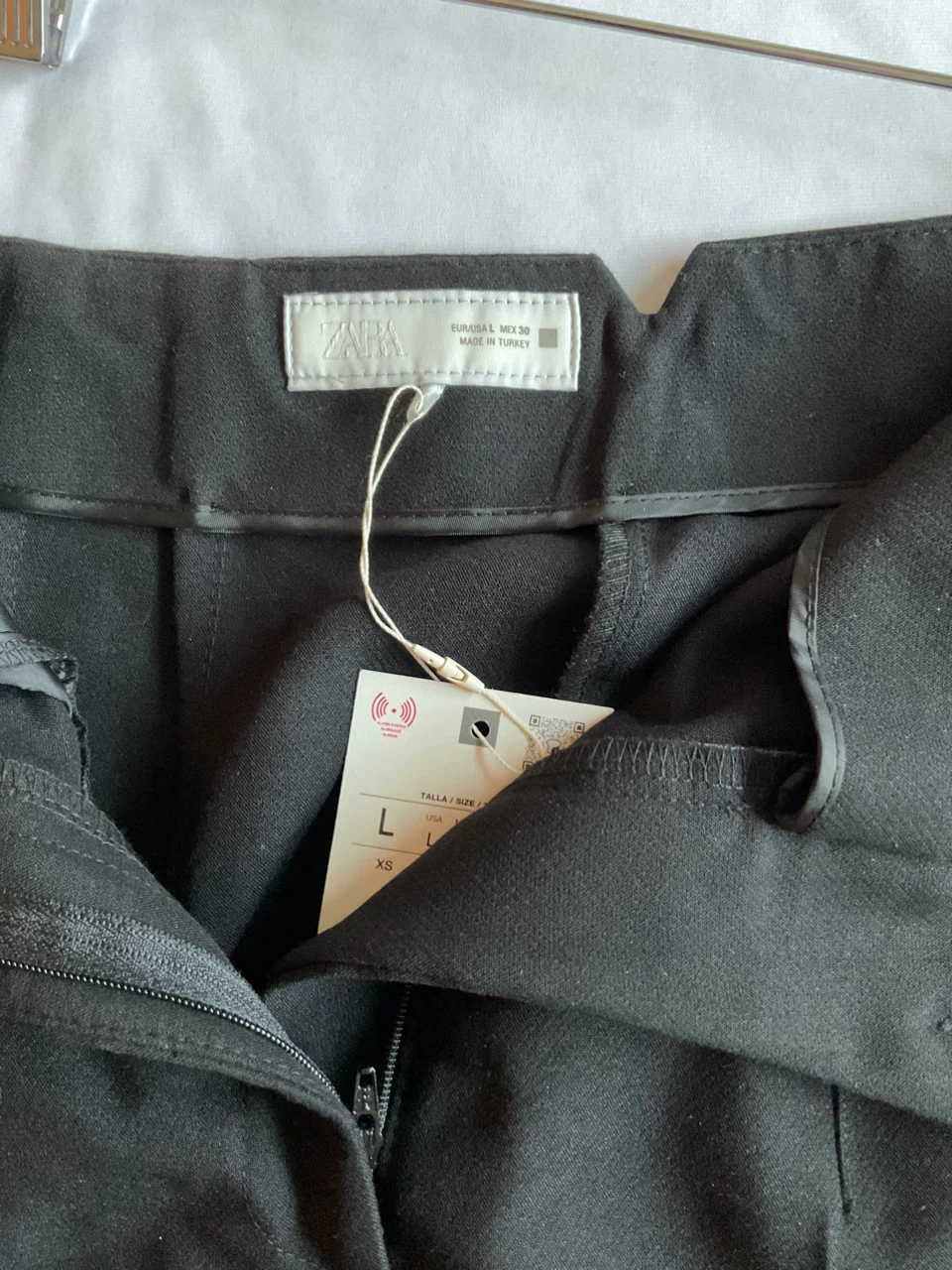 Zara Black High-Waisted Tailored Trousers Size L - photo 3