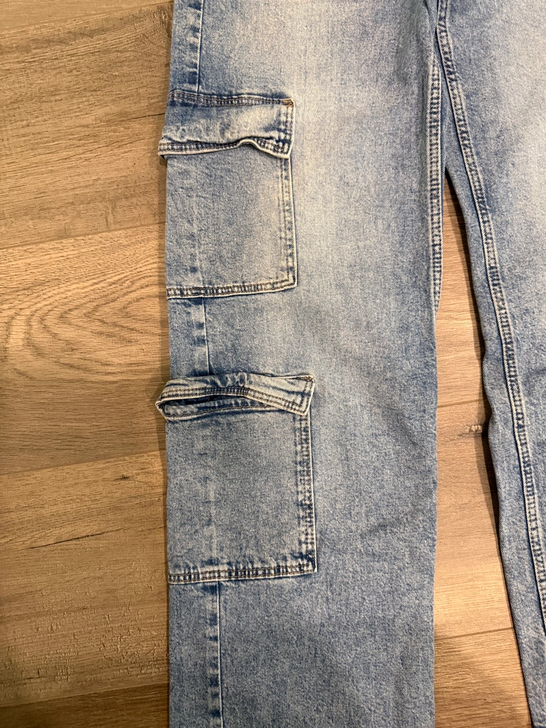 H&M Wide Leg Low Waist Girls Cargo Jeans - photo 3