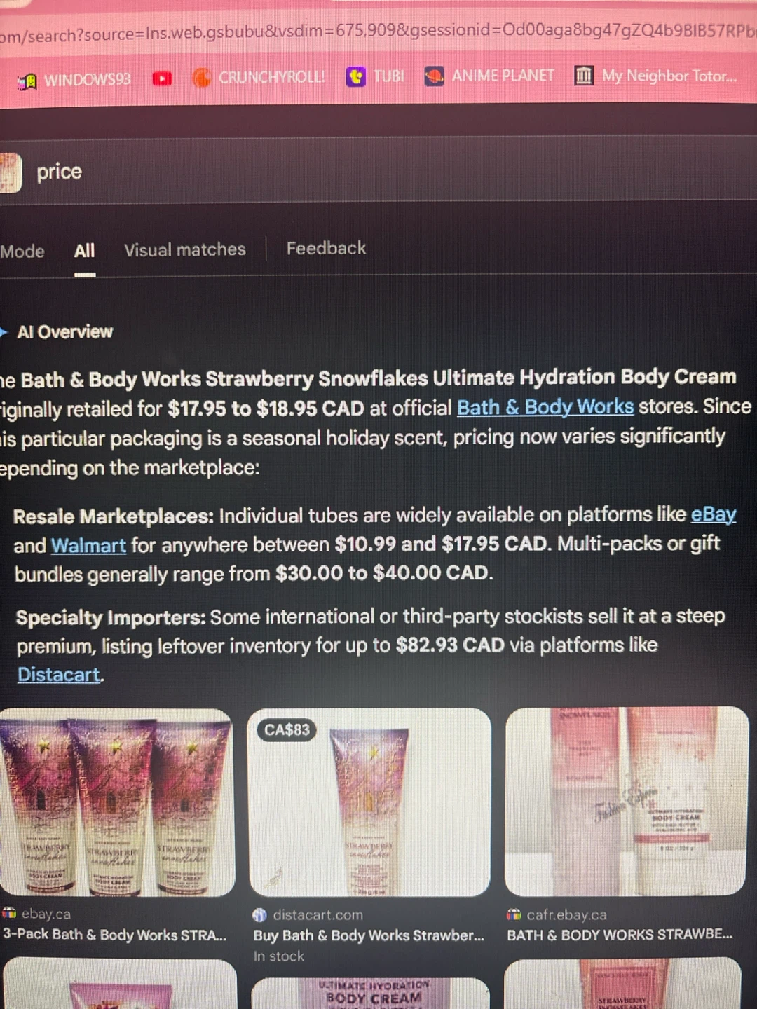 Bath & Body Works Strawberry Snowflakes Body Cream - photo 2