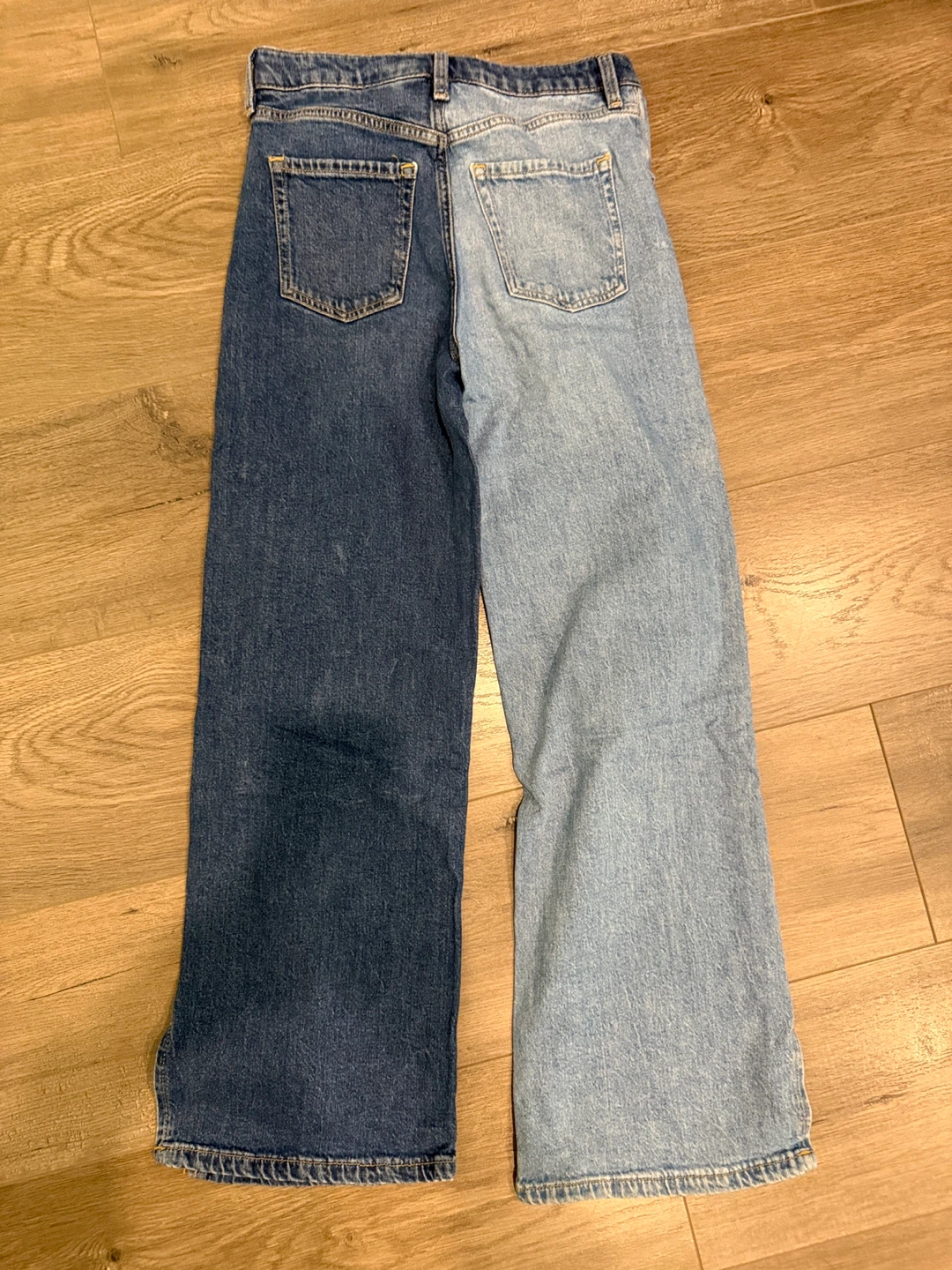 H&M two-tone wide leg jeans size girls 10-11A - photo 4