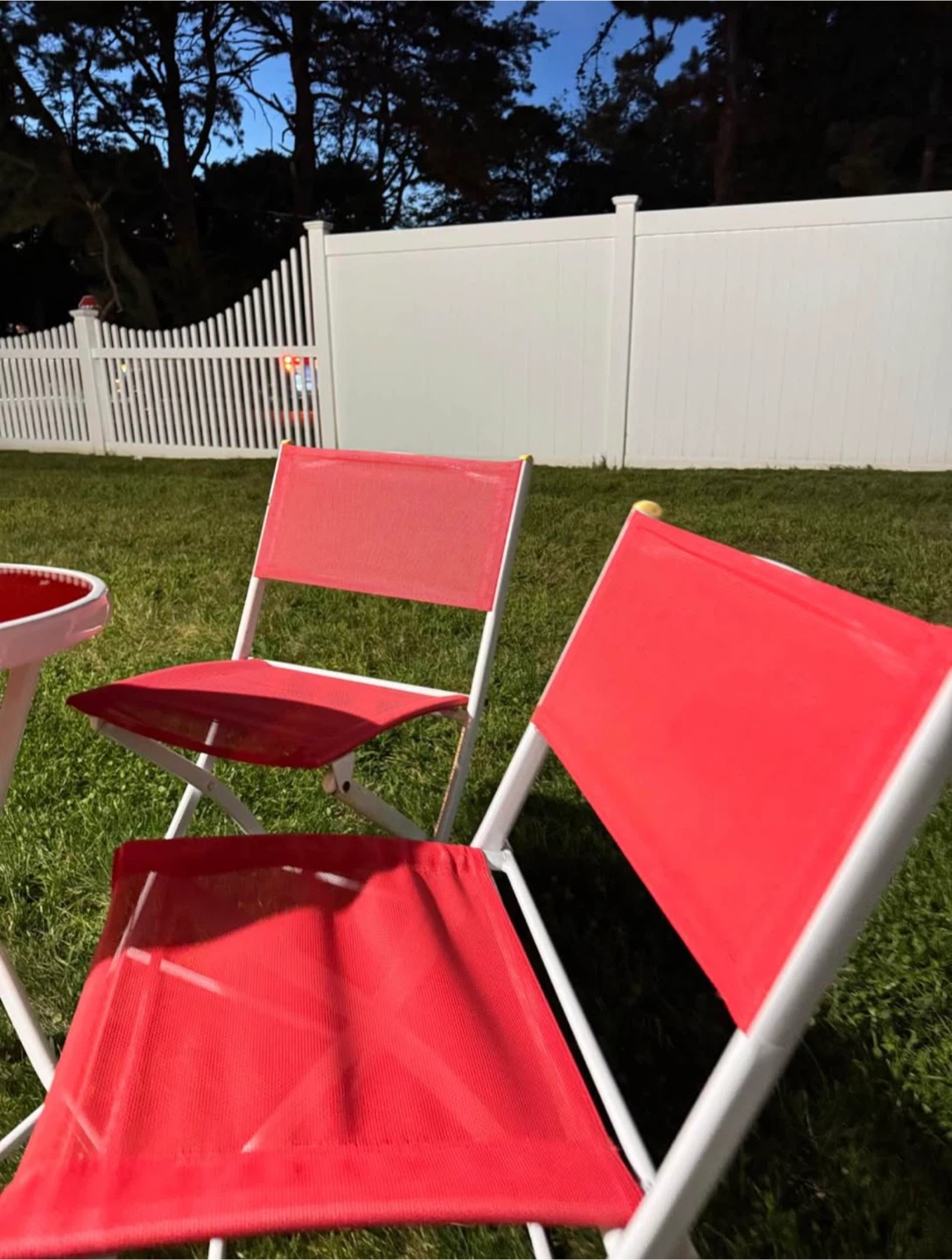 Red Outdoor Folding Table and Two Chair Set - photo 2
