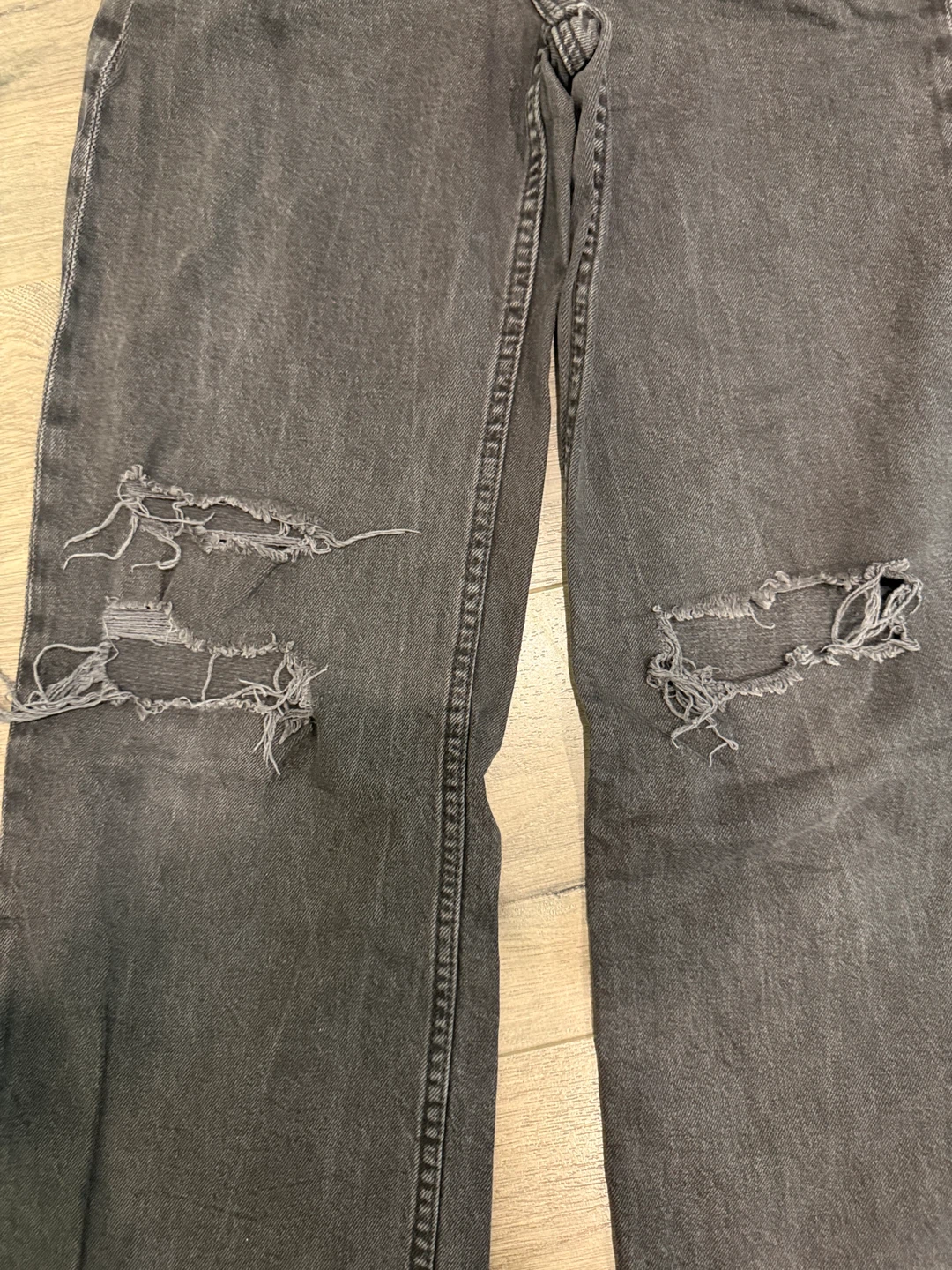 H&M Wide Leg High Waist Distressed girls Jeans Size 14 - photo 3