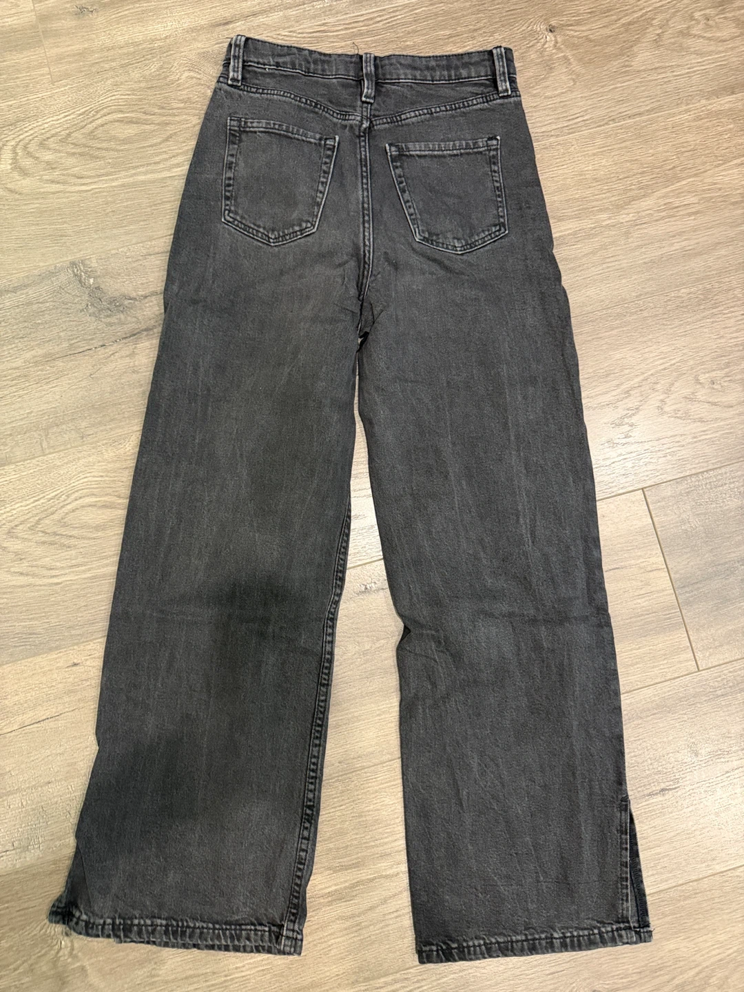 H&M Wide Leg High Waist Distressed girls Jeans Size 14 - photo 4
