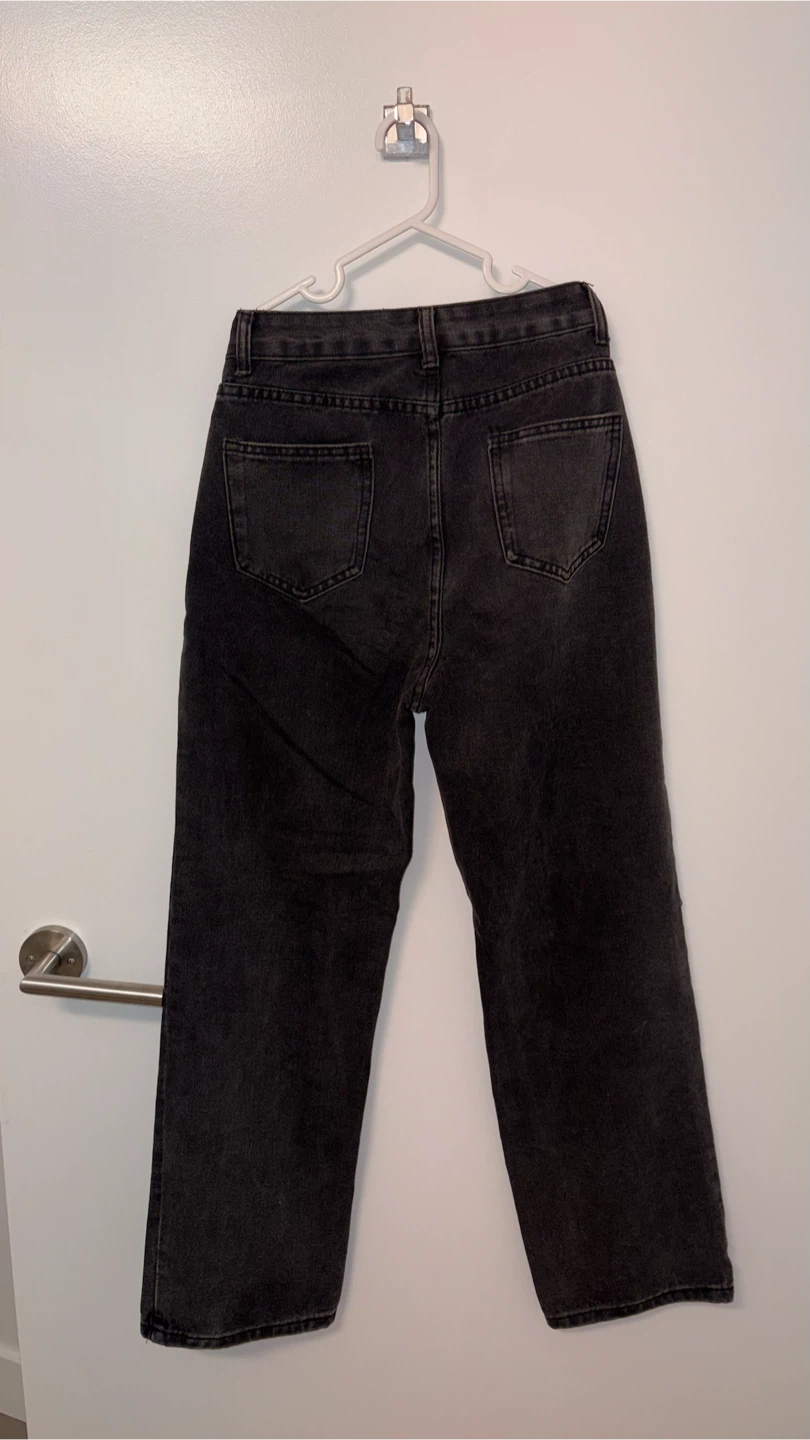 🖤 Washed Black / Charcoal Straight Leg Jeans — XS - photo 2