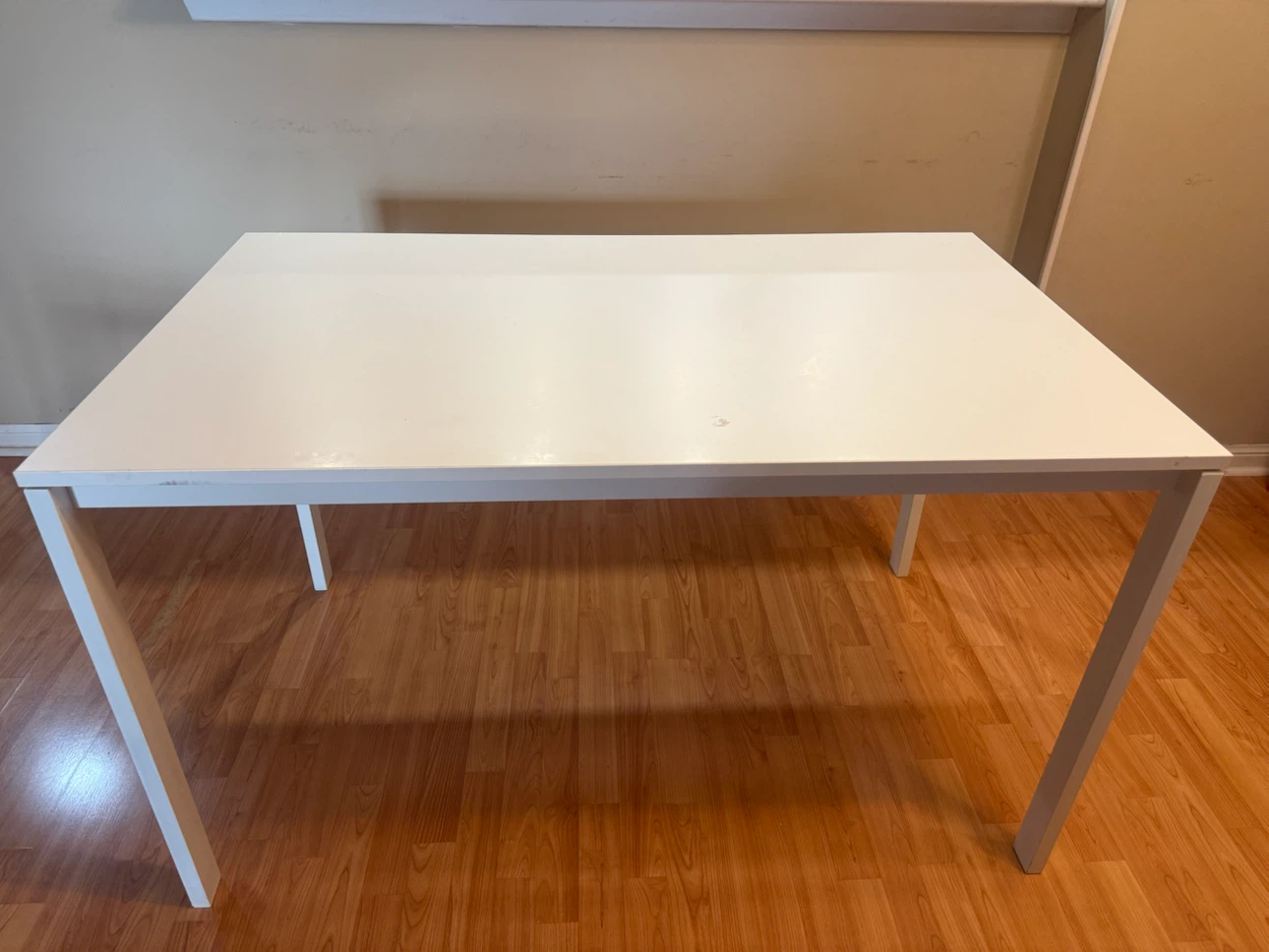 White Rectangular Dining Table - photo 2