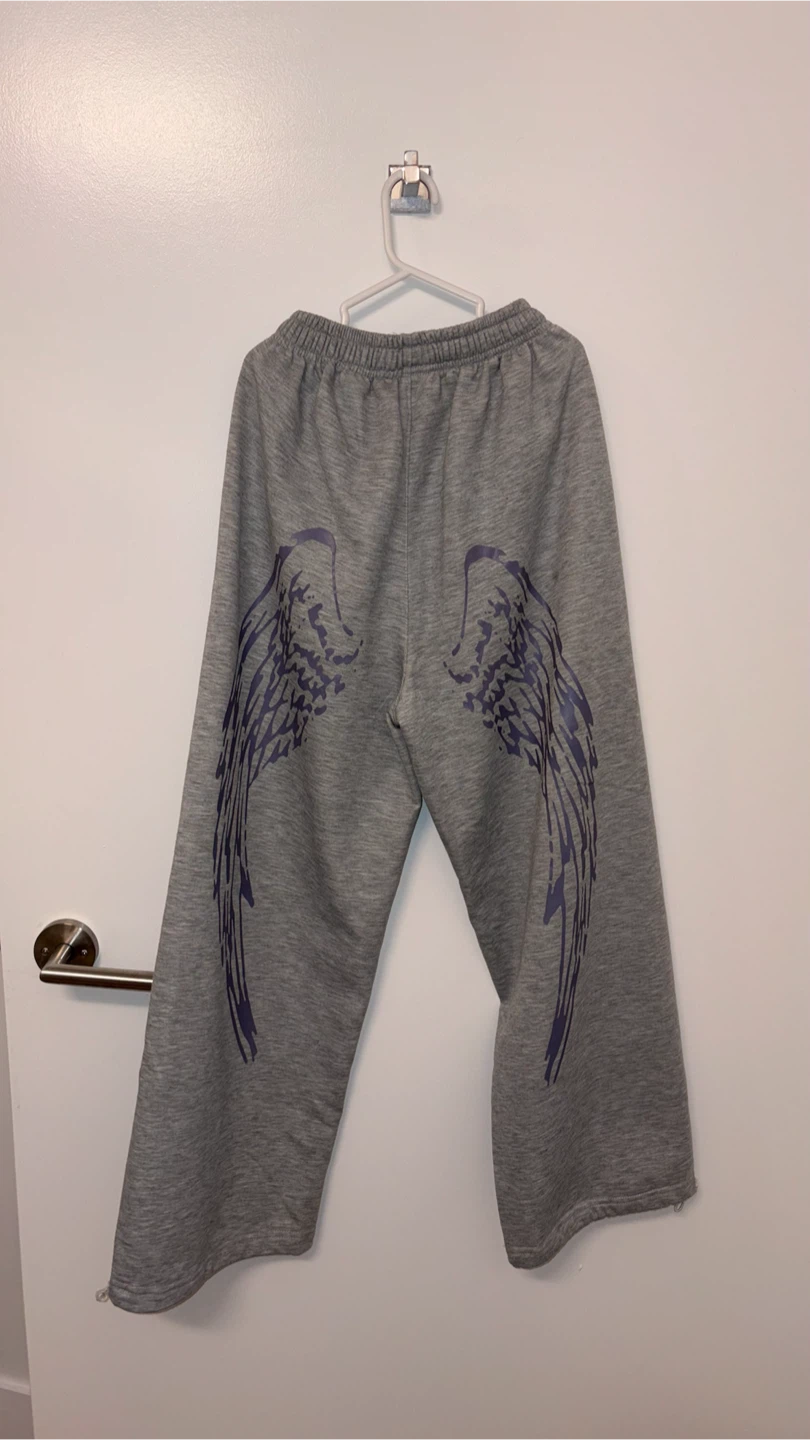 Y2K Angel Wings Grey Sweatpants — XS - photo 2