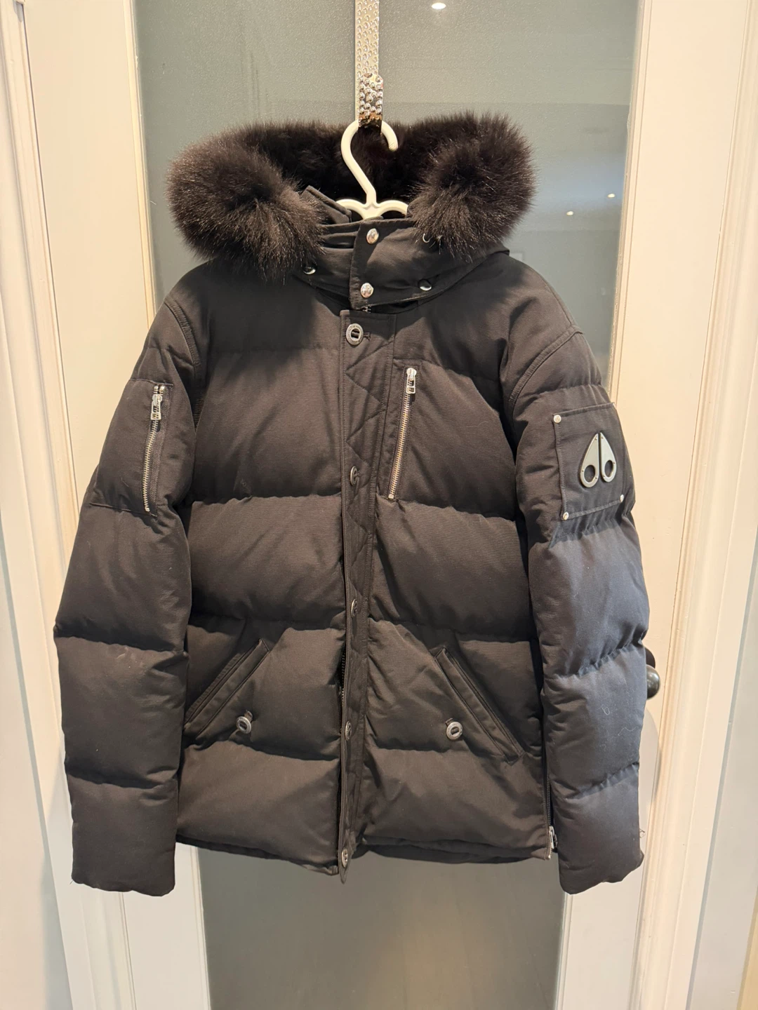 Moose Knuckles Black Down Parka