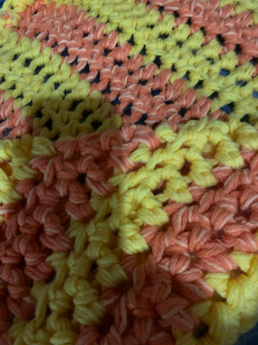 Handmade Crocheted Orange and Yellow Hat - photo 3