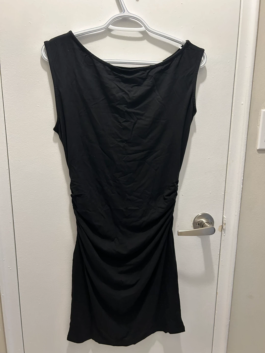 NWT ETCYY Black Sleeveless Ruched Bodycon Mini Dress - Size S
