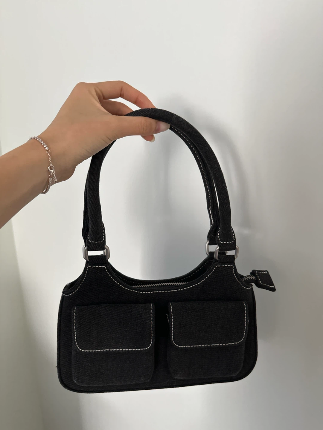 Brandy Melville Black Denim Handbag