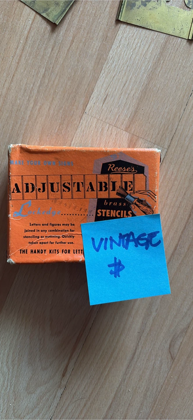 Vintage Reese's Adjustable Brass Stencils