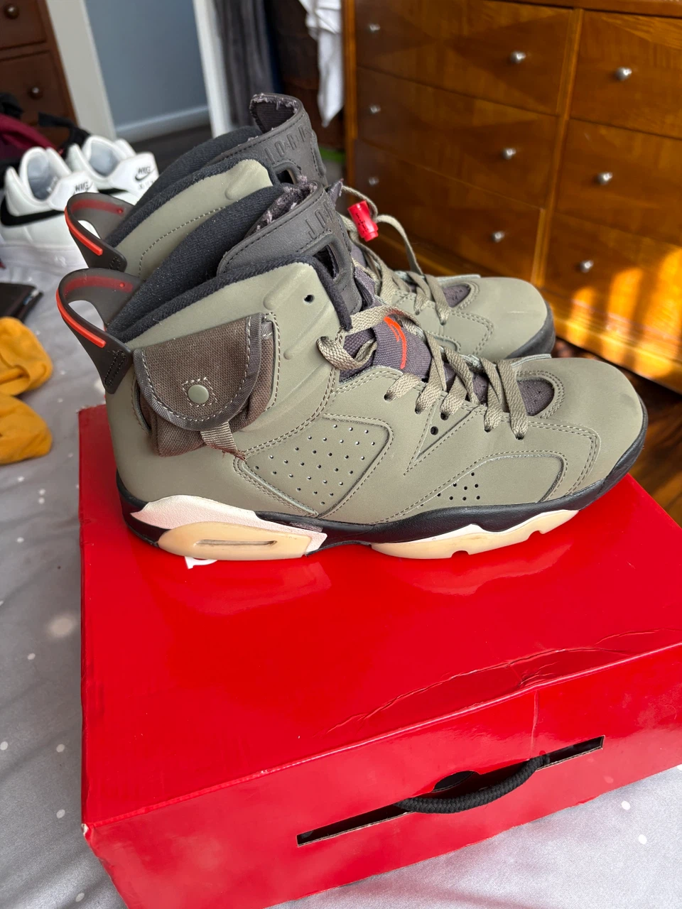 Nike Air Jordan 6 Retro Travis Scott Olive - photo 2