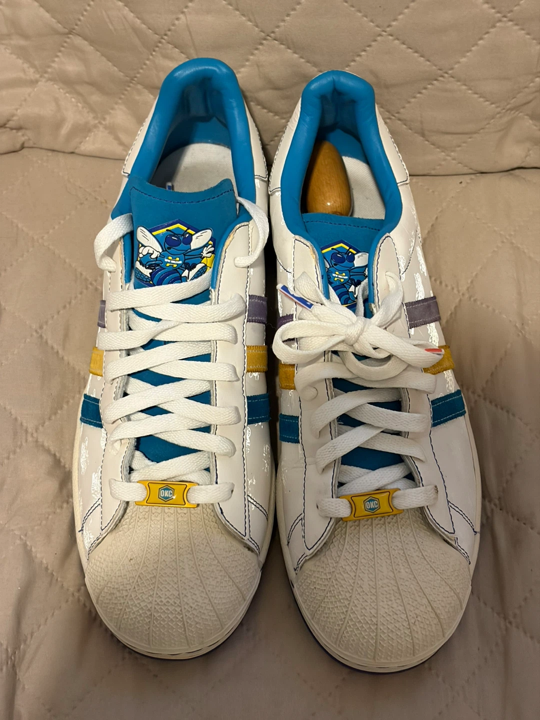 NBA Adidas Superstar New Orleans Hornets Mens 12 2006 - photo 3