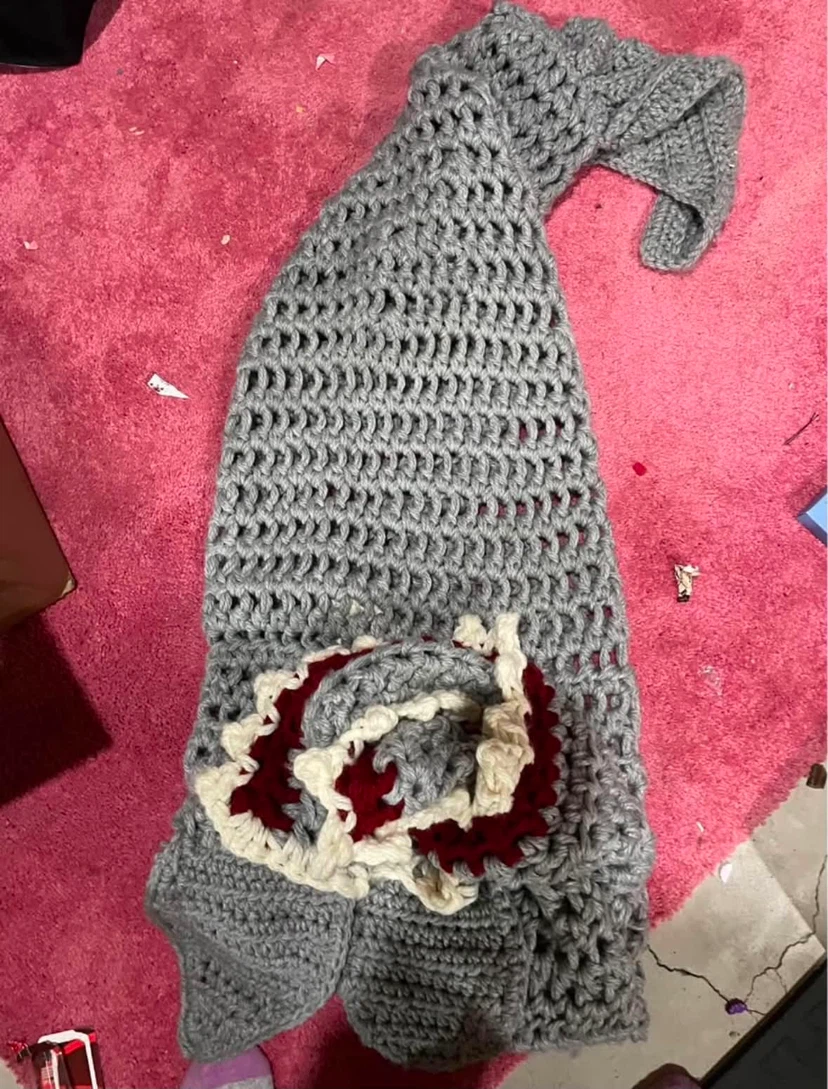 Handmade Grey Crocheted Blanket - photo 4