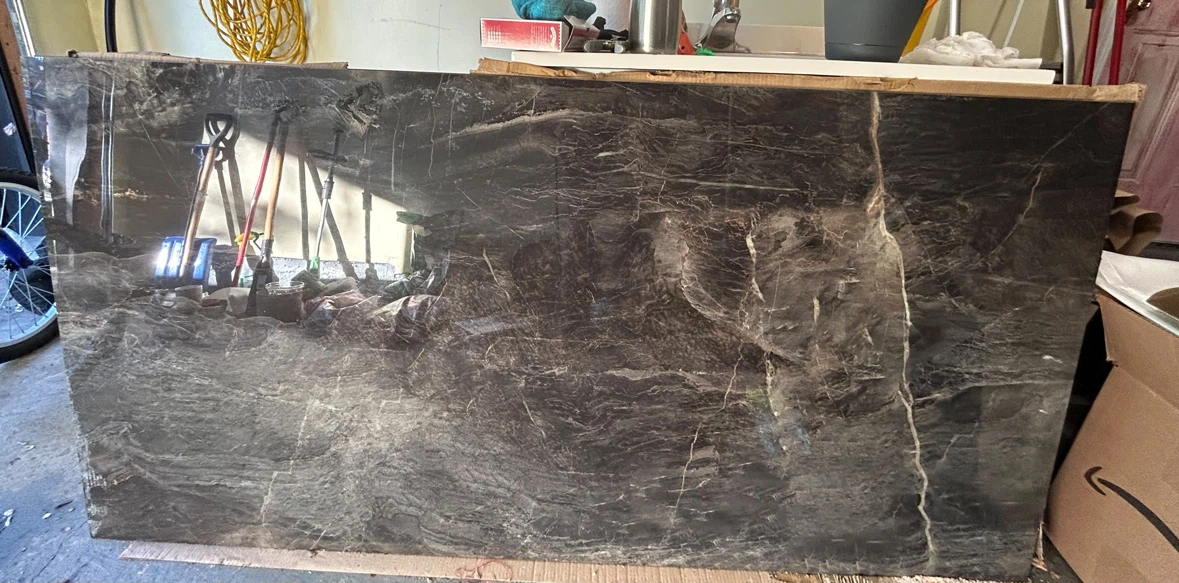 Large Black Marble-Look Tile