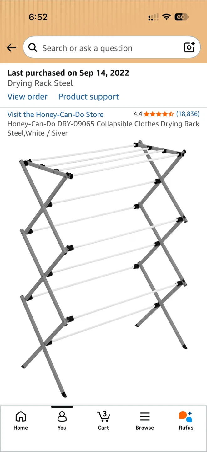 Collapsible Clothes Drying Rack