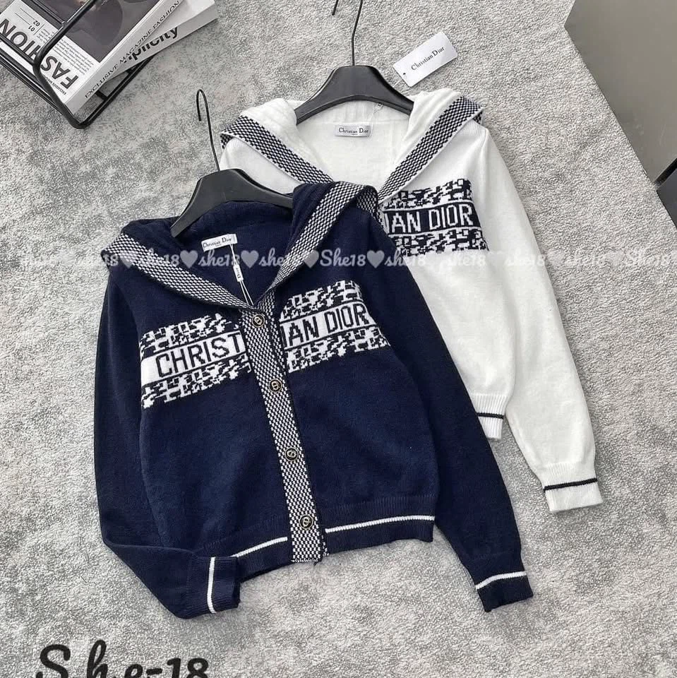 Christian Dior Hooded Knit Cardigan