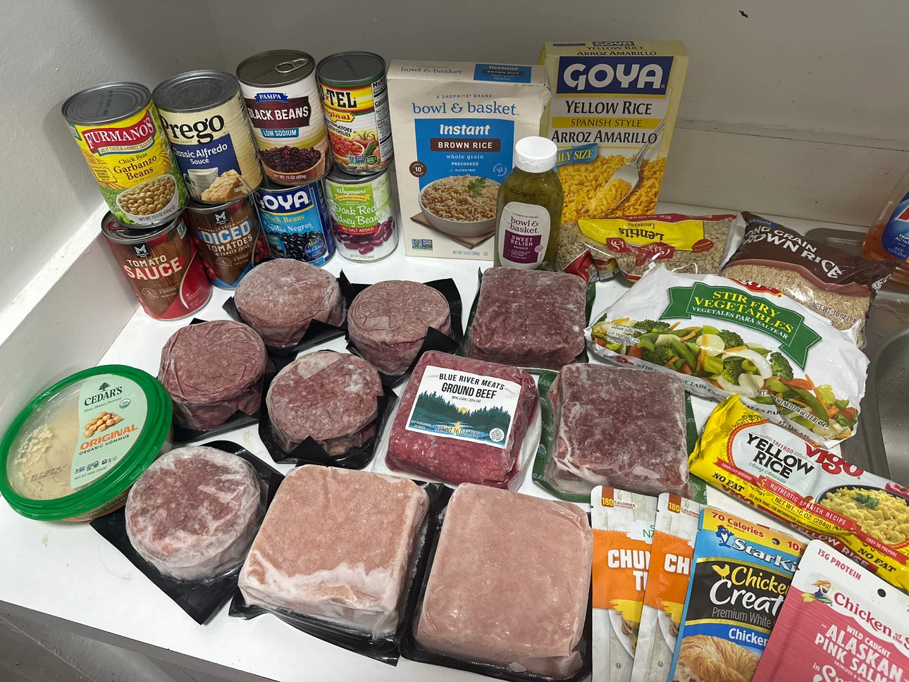 Pickup 28-29 sep 1pm assorted frozen canned goods and  food