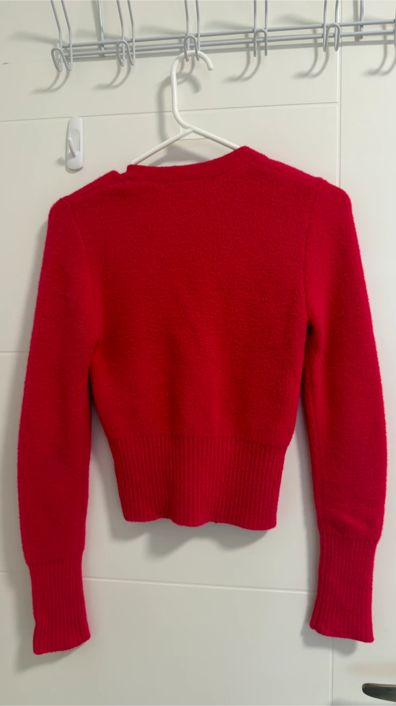 Zara Pinkish Red Button-Up Cardigan - photo 2