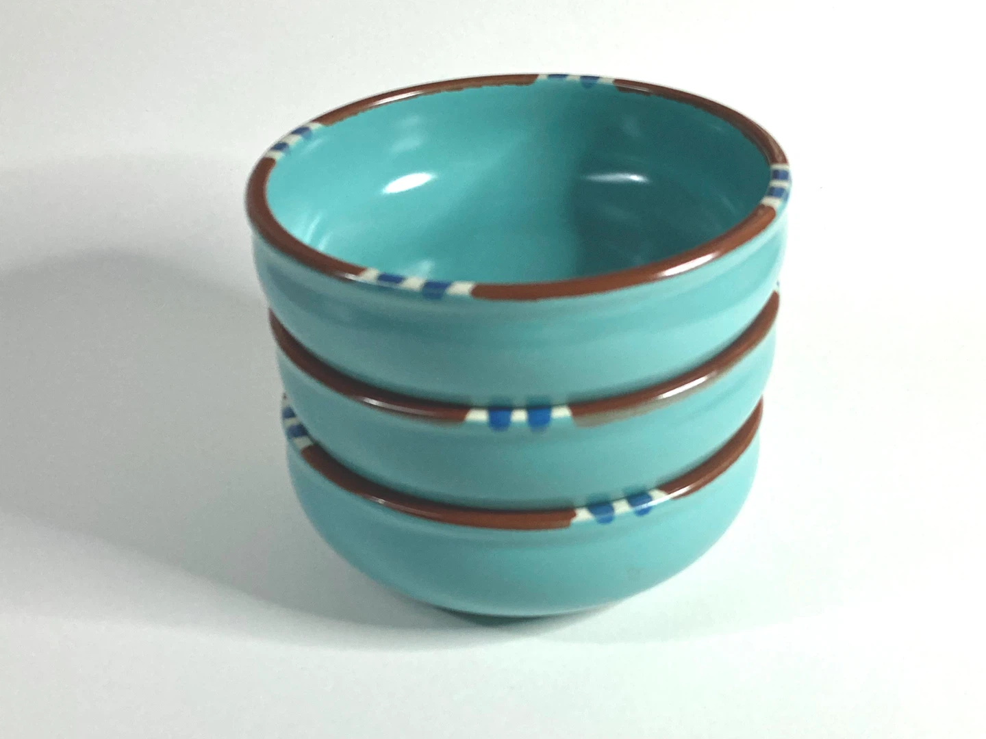 Vintage Dansk "Mesa Turquoise" Soup Bowls - Set of 3 - photo 2