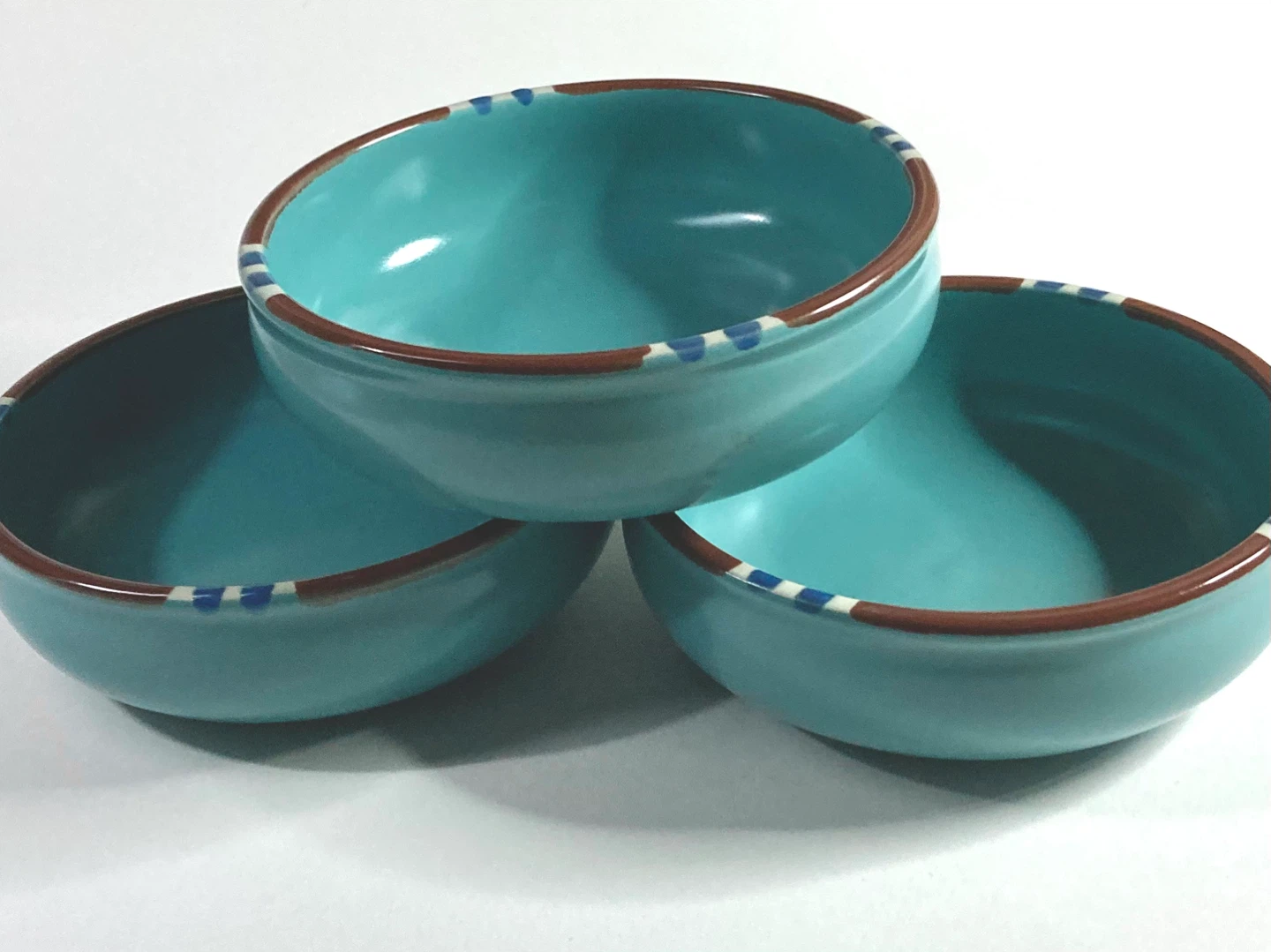 Vintage Dansk "Mesa Turquoise" Soup Bowls - Set of 3 - photo 3