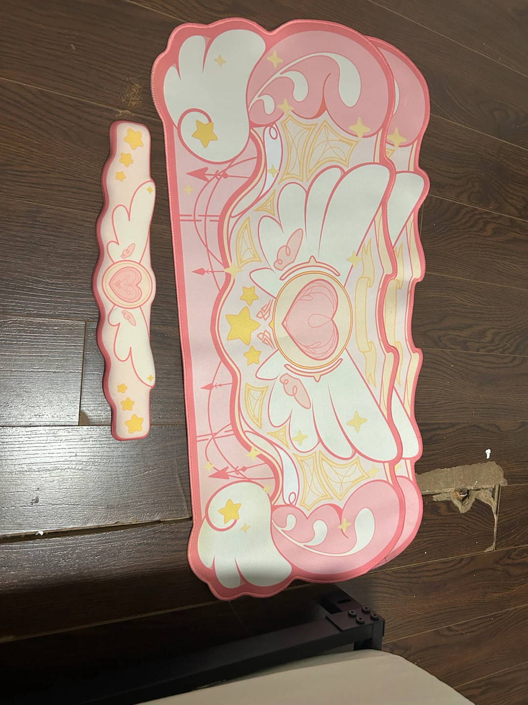 2 Pink Magical Girl Keyboard pad with matching Wrist Rest Set