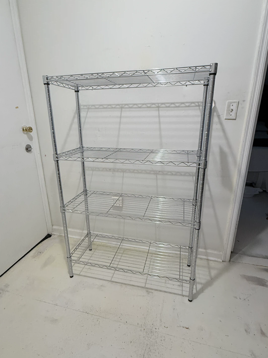 HDX 4-Tier Chrome Wire Shelving Unit