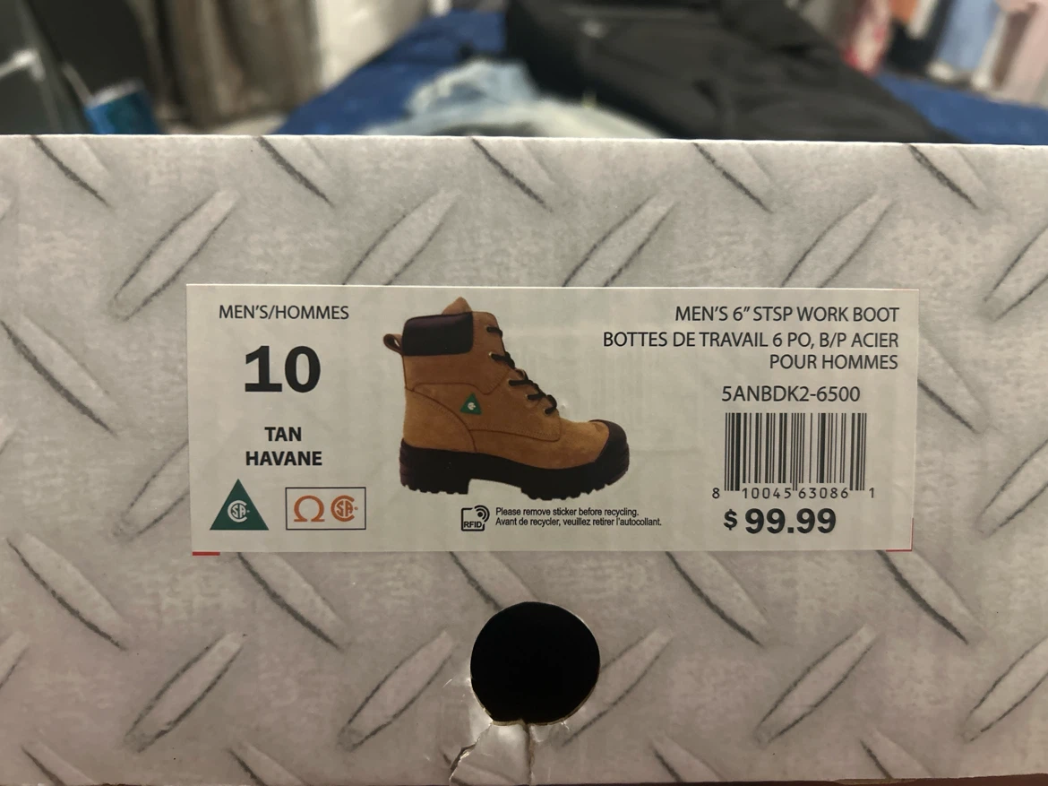 Marks Men's 6" STSP Work Boots - Size 10 - photo 3