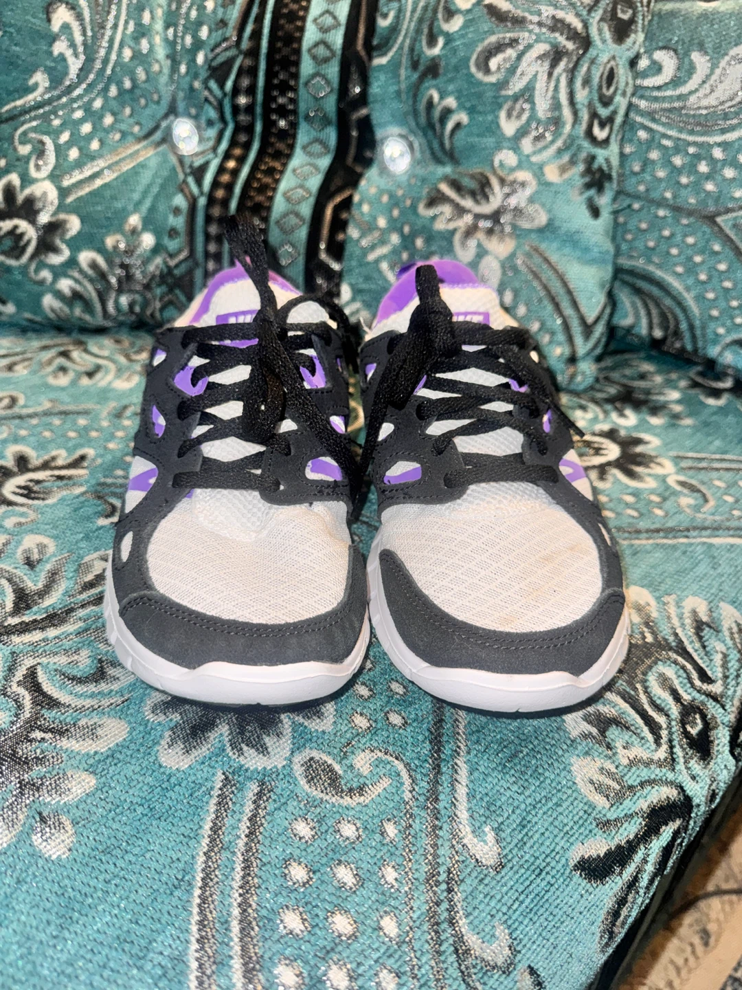 Nike Free sneakers white, black, and purple - photo 2