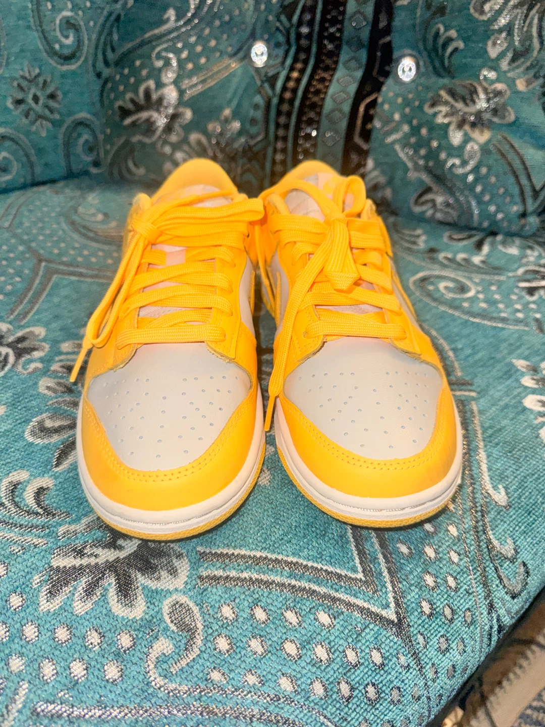 Nike Dunk Low Yellow and Grey Sneakers - photo 2