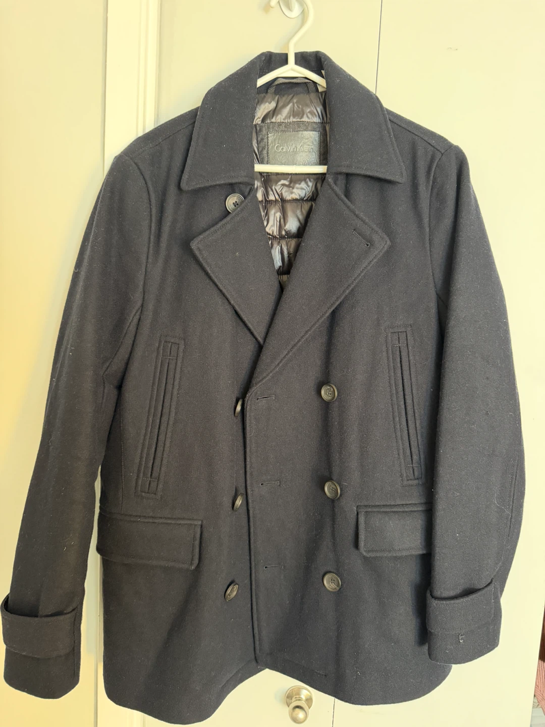 Calvin Klein Men's Wool-Blend Pea Coat