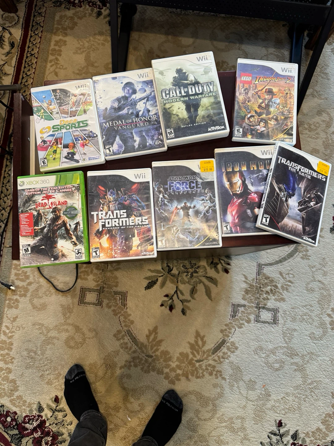 Collection of 9 Video Games for Wii and Xbox 360
