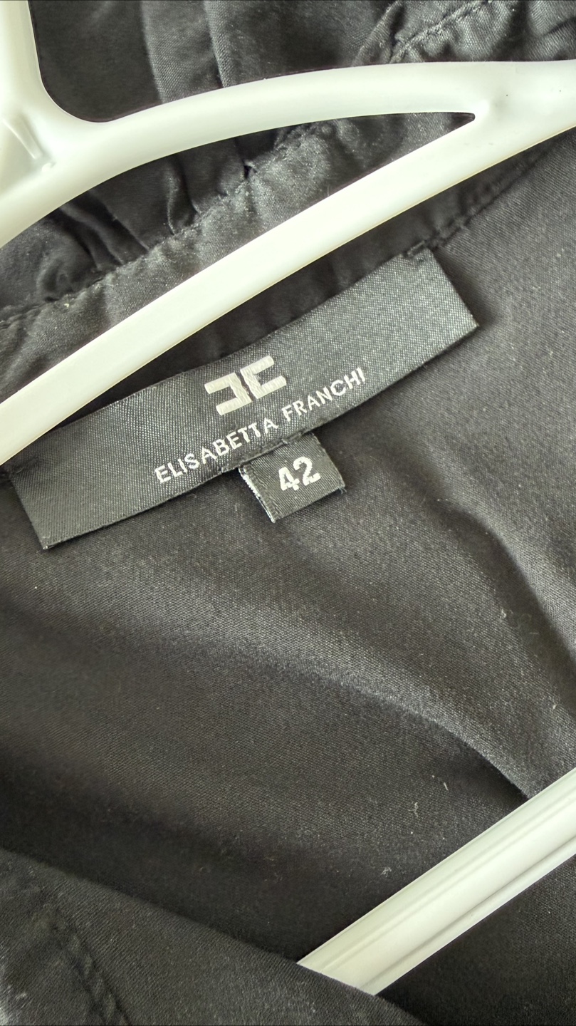 Elisabetta Franchi black ruffle dress size 42 - photo 5