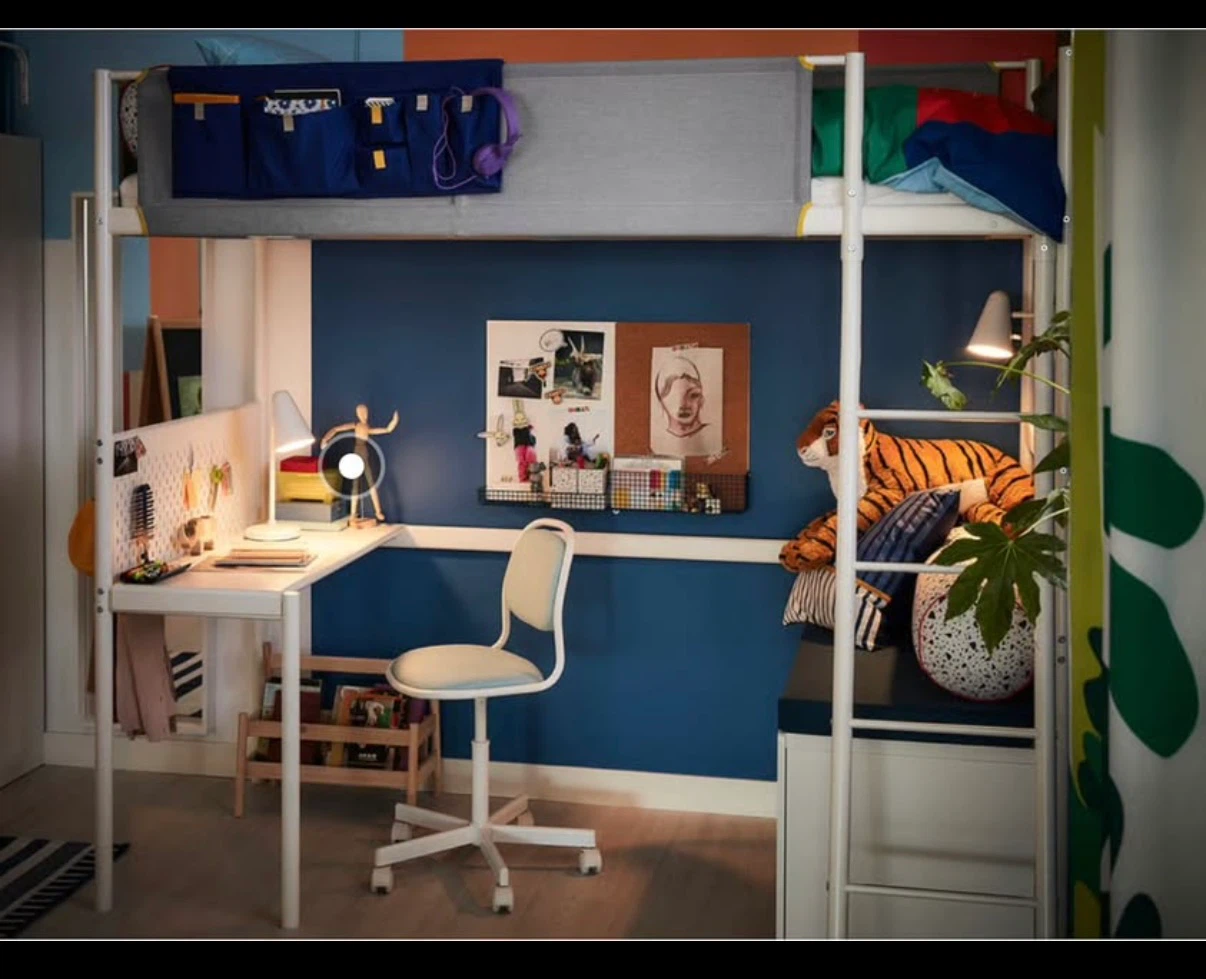 IKEA Vitval Twin Loft Bed with Desk - photo 2
