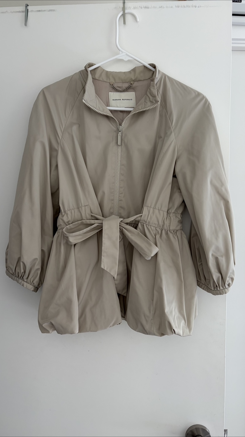 Banana Republic beige zip-up jacket