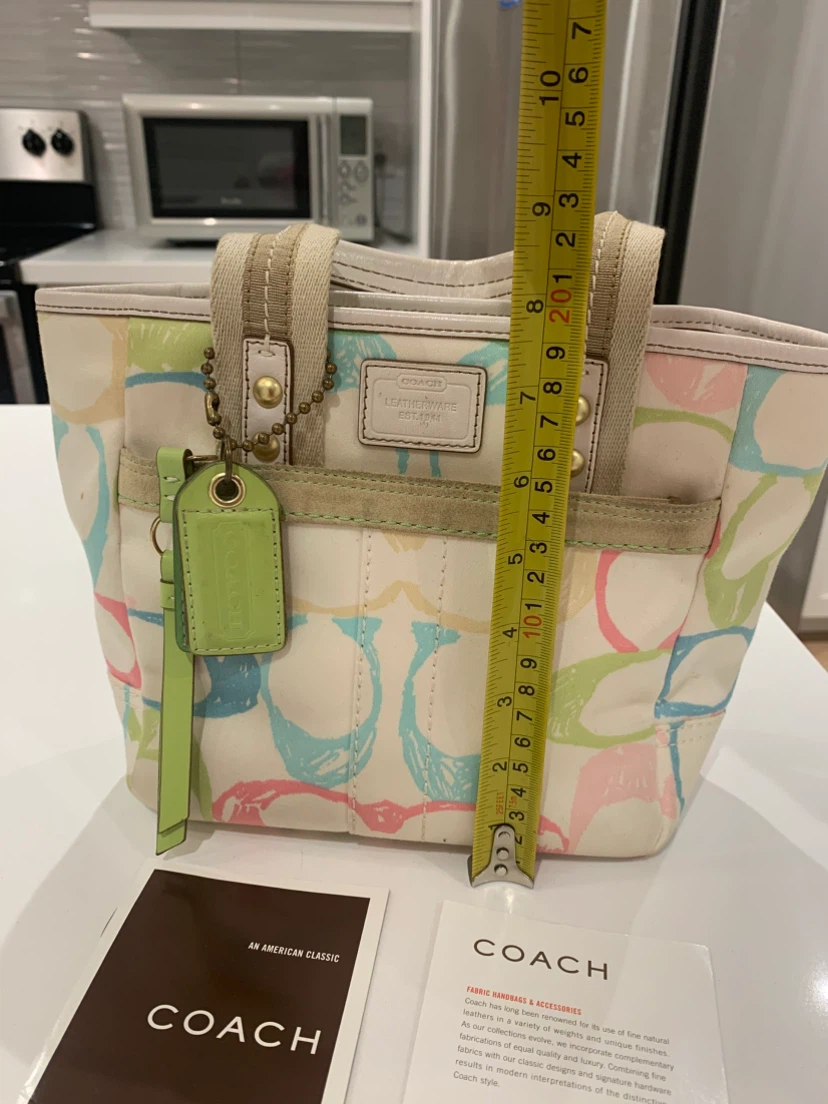 🩷💜💙💚 Coach Multicolour Scribble Signature Tote Bag 🩷💚💜💙 - photo 2