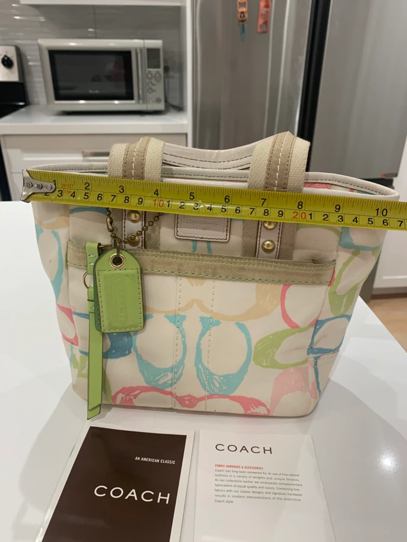 🩷💜💙💚 Coach Multicolour Scribble Signature Tote Bag 🩷💚💜💙 - photo 3